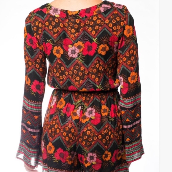 PATRONS OF PEACE Boho Floral Romper - Picture 2 of 13